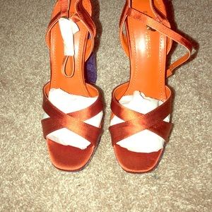 Orange high heels